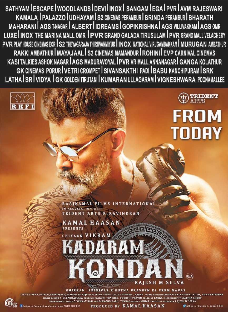 Kadaram Kondan Releasing worldwide today!