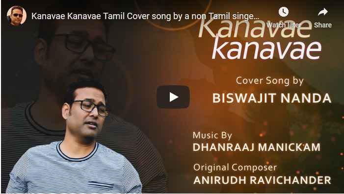 Kanavae Kanavae Tamil Cover song by a non Tamil singer!