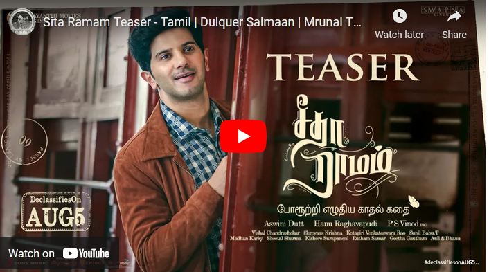 Sita Ramam Teaser – Tamil