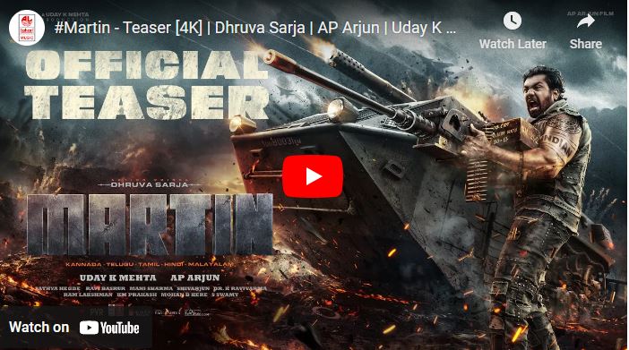 Martin – Teaser [4K] | Dhruva Sarja