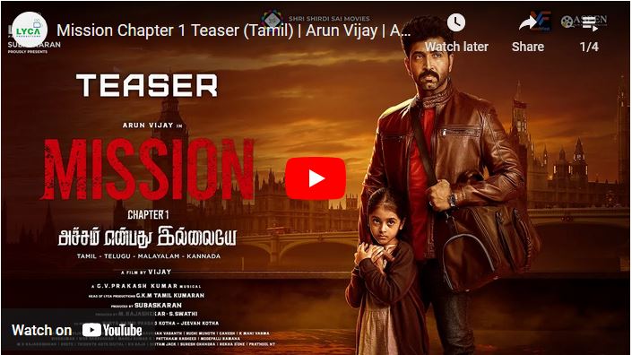 Mission Chapter 1 Teaser (Tamil)