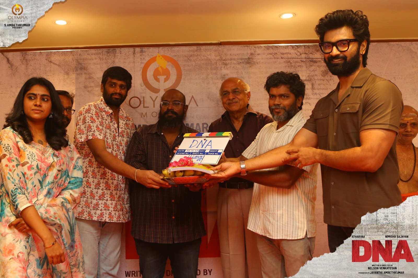 அதர்வா முரளி நடிக்கும் ’டிஎன்ஏ’ திரைப்படத்தின் படப்பிடிப்புத் தொடக்கம்!